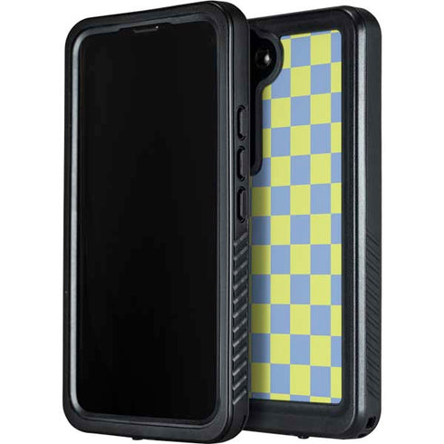 Neon Checkered Galaxy S24 Waterproof Case